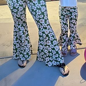 Mommy & me matching flower pants